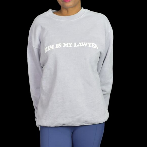 Talentless Sweatshirt Purple Pastel Pullover Kim Is My Lawyer Boxy Cotton Medium - Picture 13 of 13